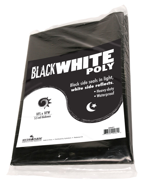 Picture of Black White Poly, 10' x 10', 5.5 mil