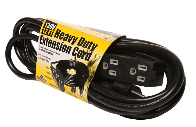 Picture for Heavy Duty 3 Outlet Power Strip / Extension Cord, 120V, 12'