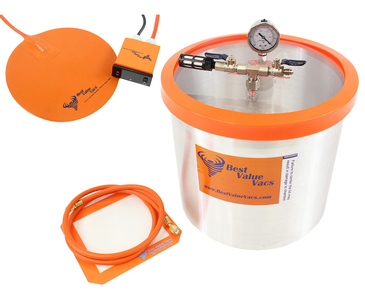 Picture for Best Value Vacs 5 Gallon Aluminum Vacuum Chamber with 10" Digital Heat Pad
