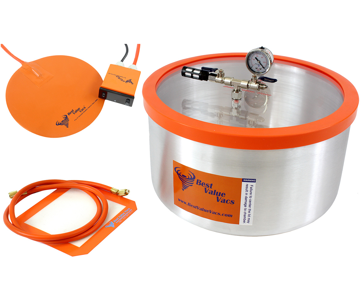 Picture for Best Value Vacs 7 Gallon Aluminum Vacuum Chamber with 14" Digital Heat Pad