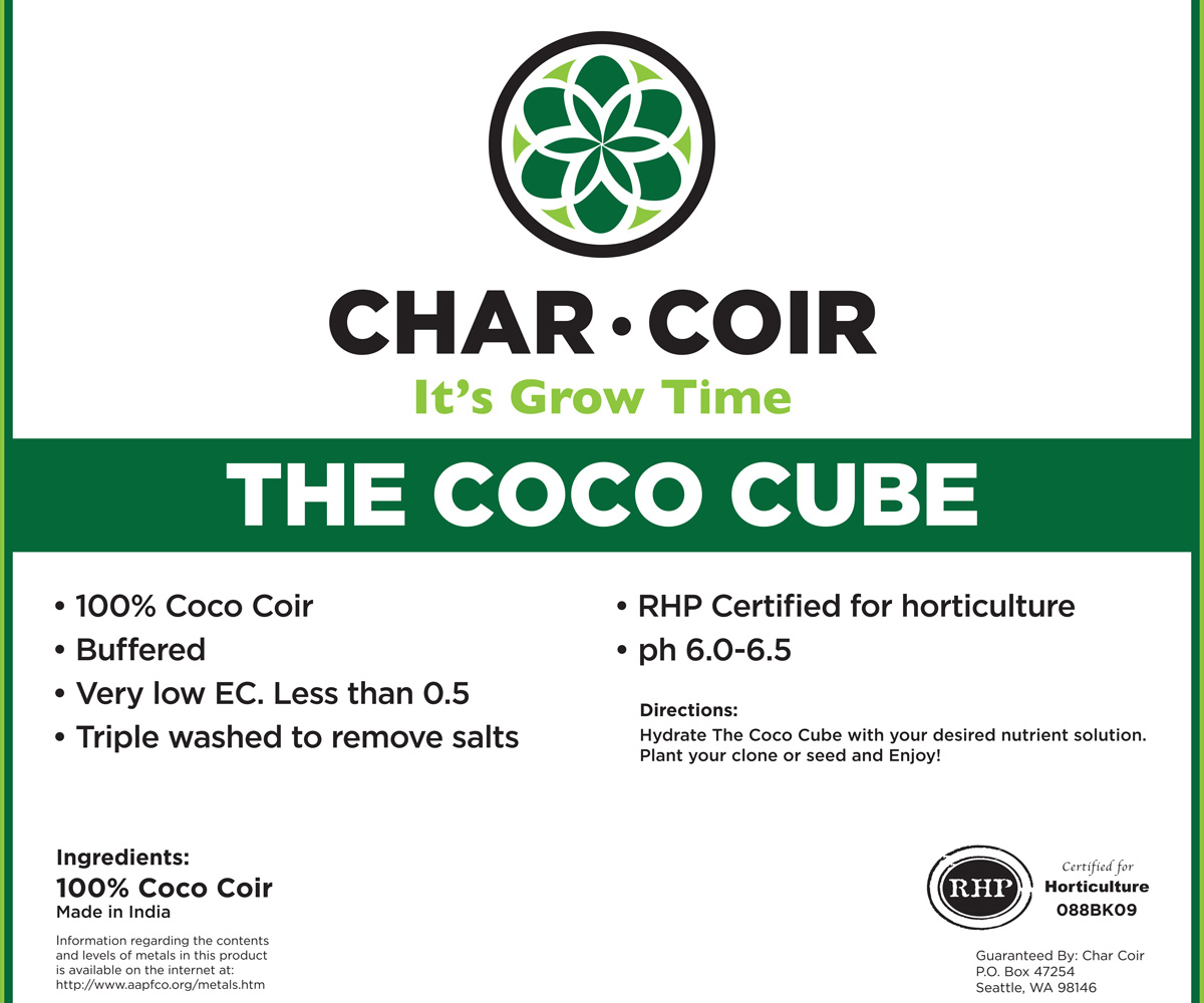 Picture for Char Coir Coco Cube RHP Certified Coco Coir, 2.25 L, case of 32