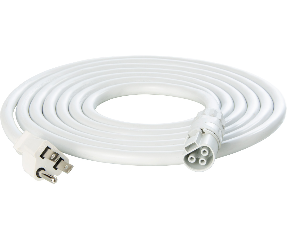 Picture of PHOTOBIO X White Cable Harness, 16AWG 110-120V Plug, 5-15P, 10'