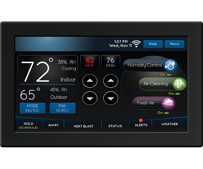 Picture 2 for Anden Color Touchscreen Wi-Fi Automation IAQ Thermostat