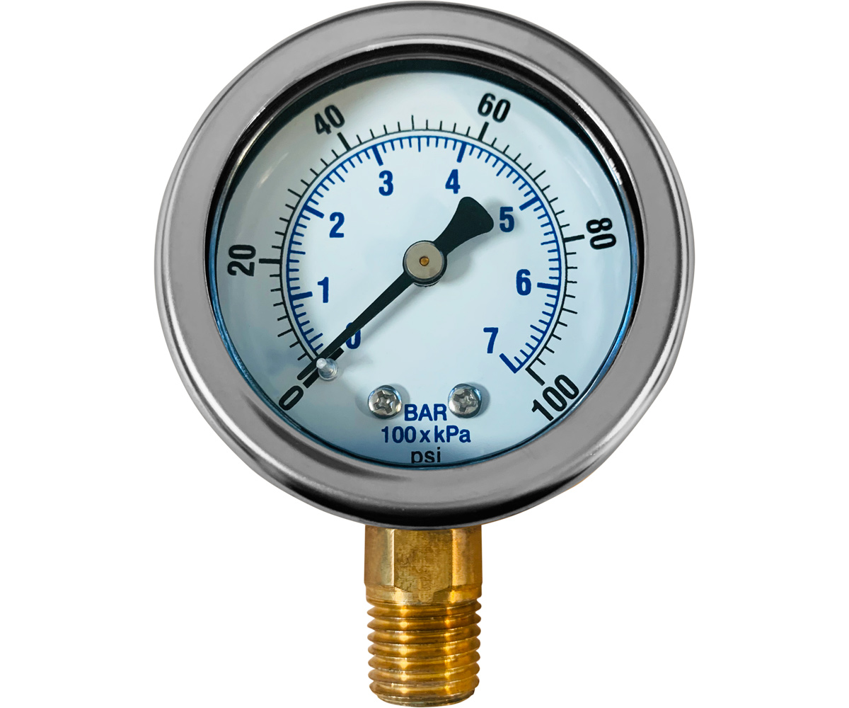 Picture for Dilution Solution Pressure Gauge, 0-100 PSI, 1/4" Mount