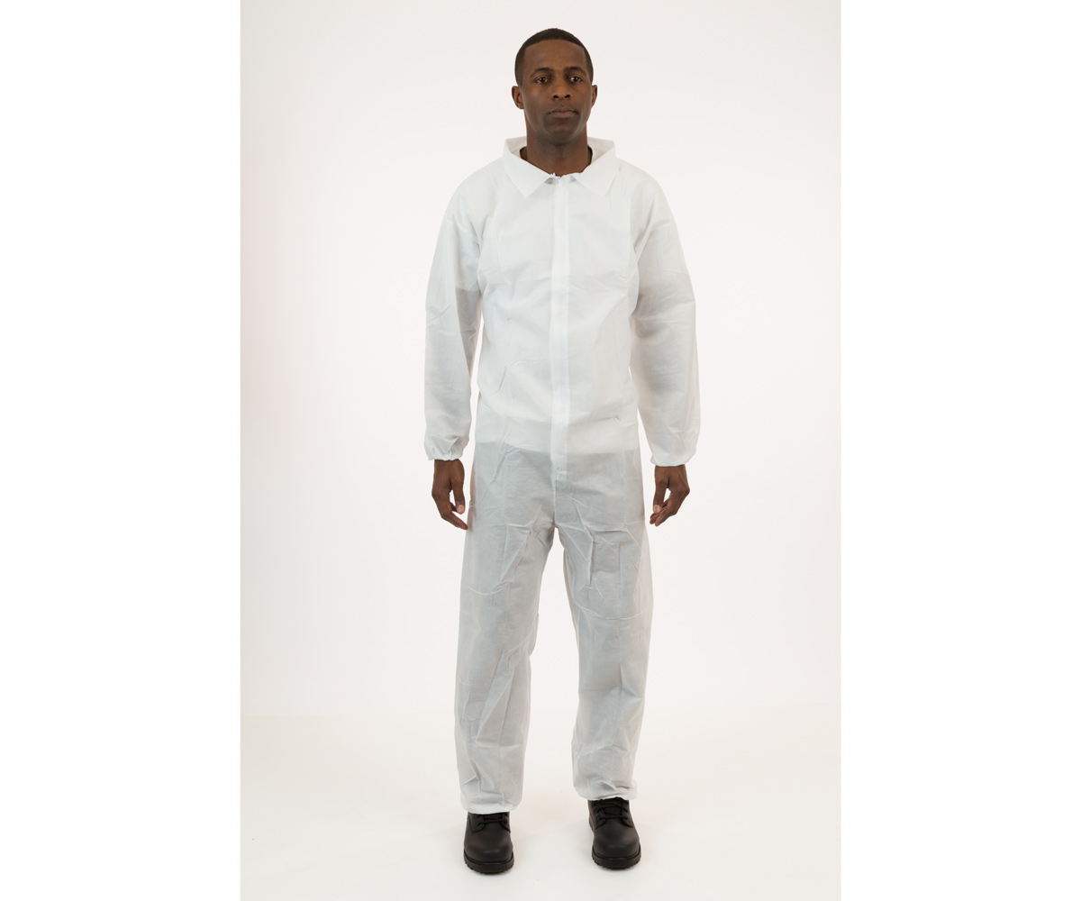 Picture for International Enviroguard White SMS Coverall with Elastic Wrist & Ankle, Size Medium, case of 25