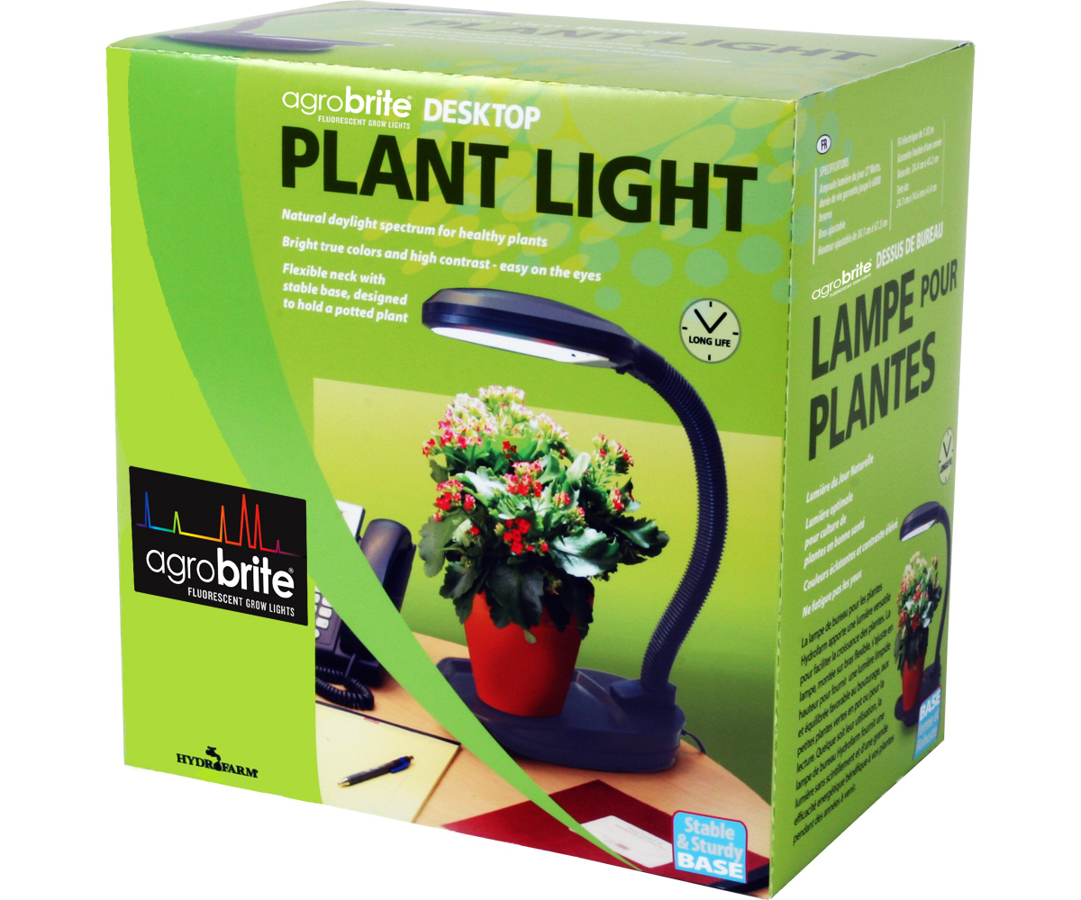 Hydrofarm Agrobrite 27 Watt Indoor Adjustable Desktop Grow Plant LightFLF27D