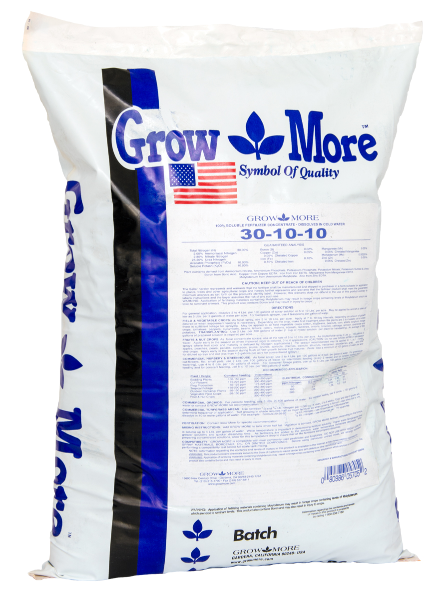 Picture for Grow More Water Soluble 30-10-10, 25 lbs