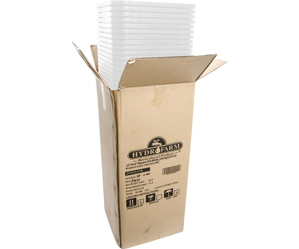 Active Aqua 12" x 12" Square White Pot, 12" Tall - Image 5