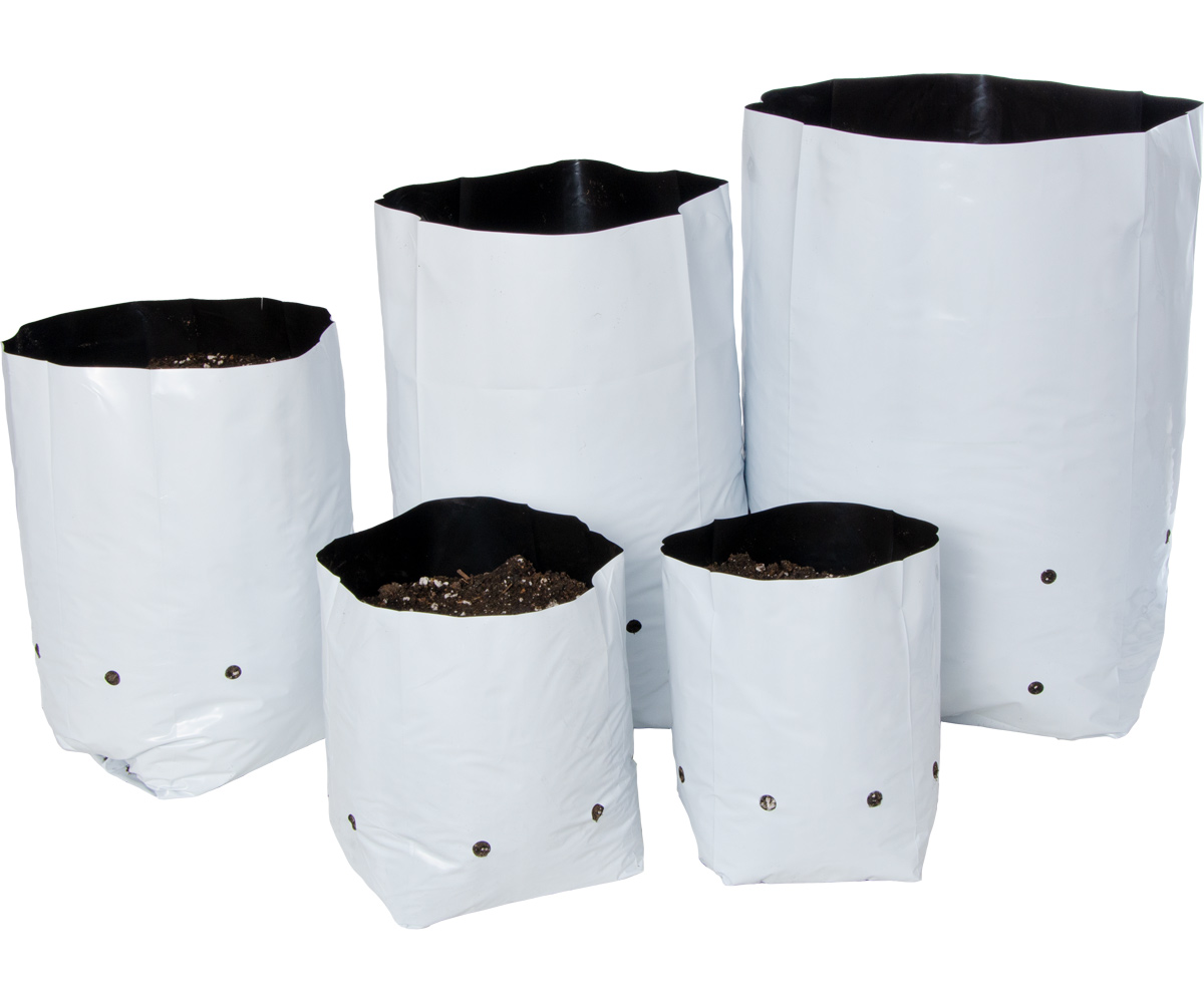 Picture 2 for Grow Bag, White/Black 5 gal, 16 packs of 25 (400)