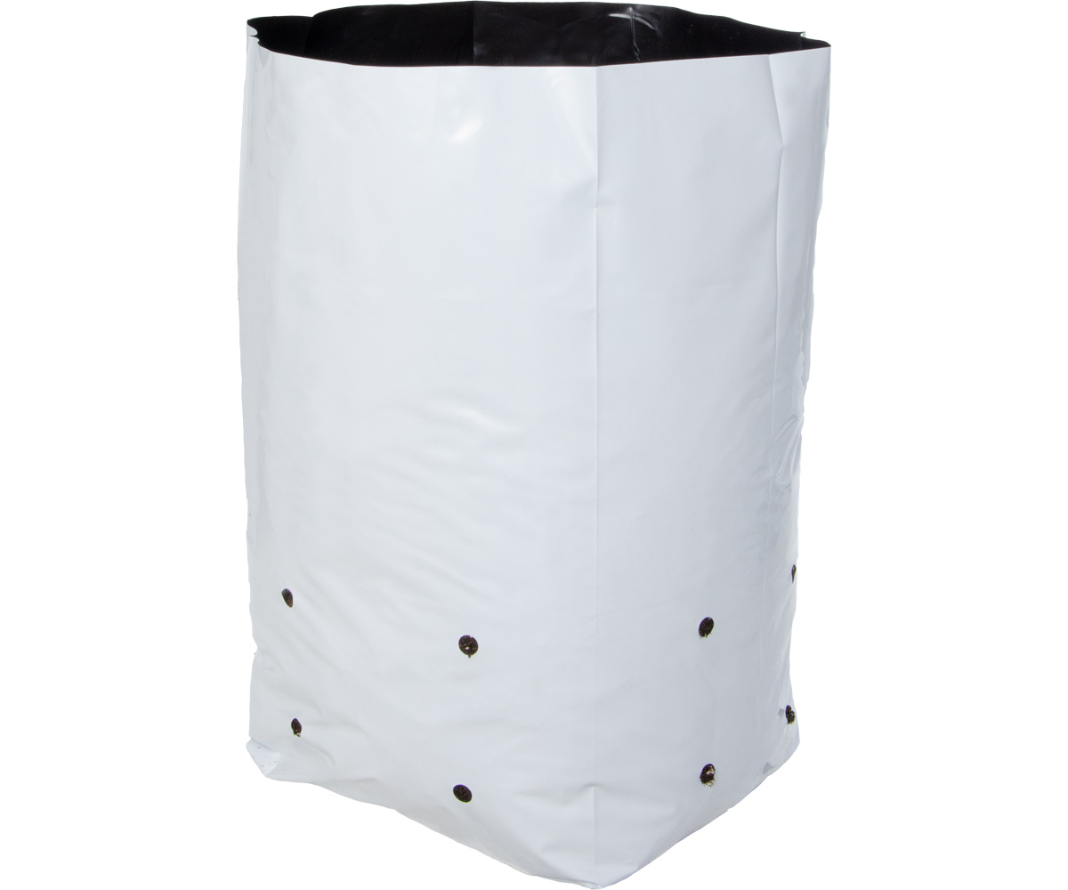 Picture 4 for Grow Bag, White/Black 5 gal, 16 packs of 25 (400)