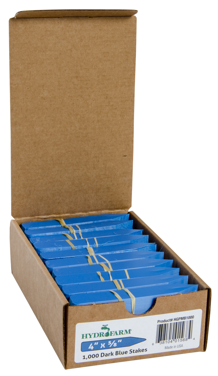 Picture for Hydrofarm  Plant Stake Labels, Blue, 4" x 5/8", case of 1000