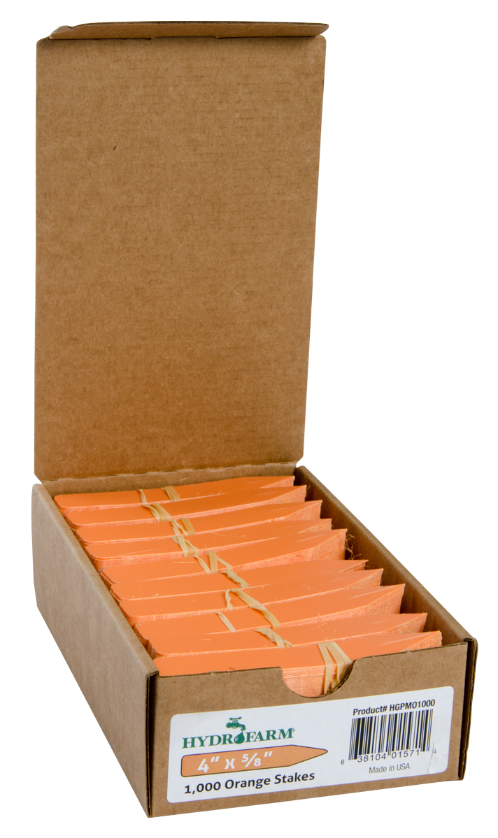 Picture for Hydrofarm Plant Stake Labels, Orange, 4" x 5/8", case of 1000