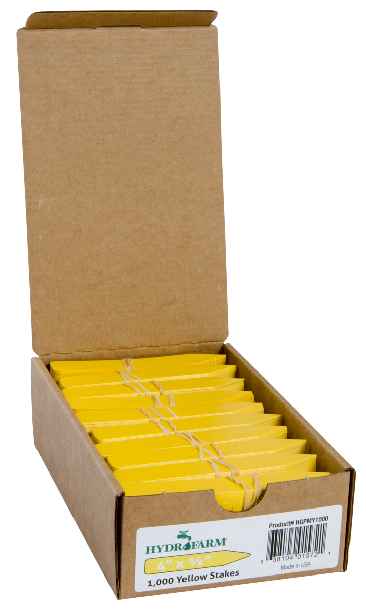 Picture for Hydrofarm Plant Stake Labels, Yellow, 4" x 5/8", case of 1000