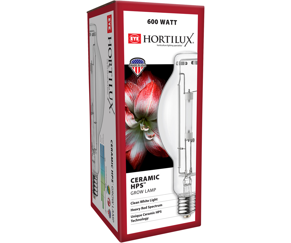 Hortilux Ceramic Hps 600w Lamps Healthy for Vibrant Plants Multiple Harvests 