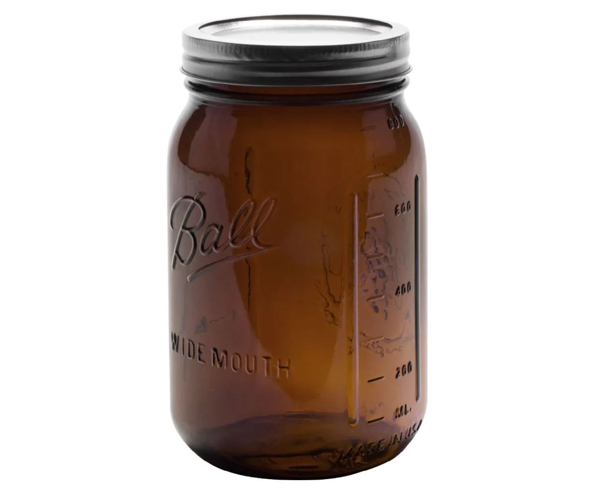 Picture for Ball Jar Amber Ball Collection Elite Wide Mouth, 32 oz, pack of 4
