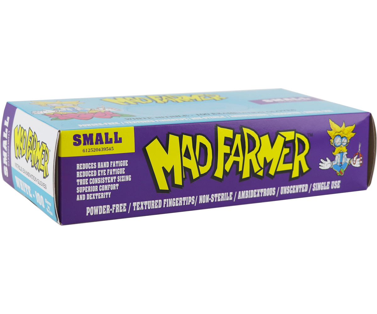 Mad Farmer White Nitrile Horticulture Gloves, Size S - Image 3