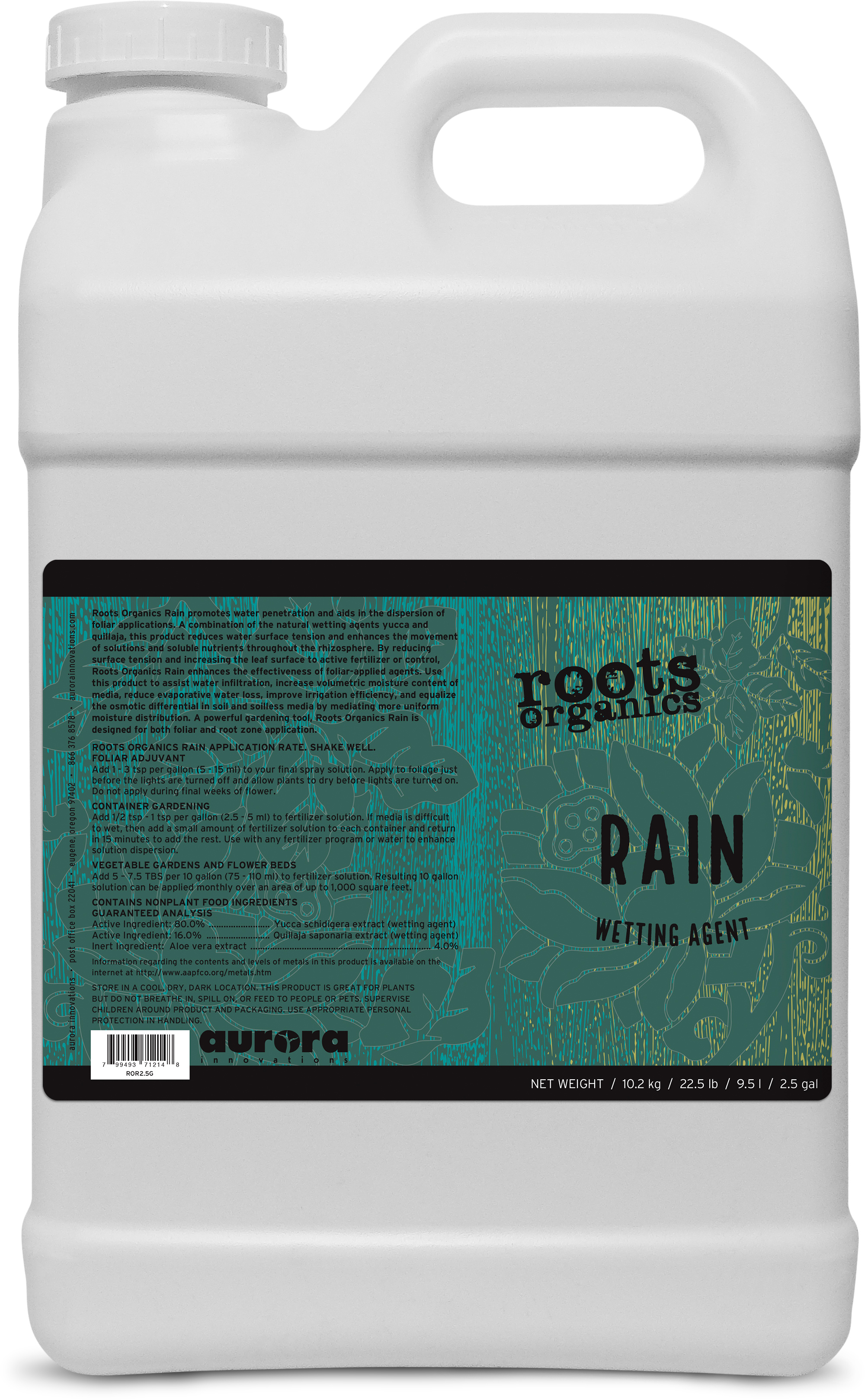 Picture of Roots Organics Rain, 2.5 gal