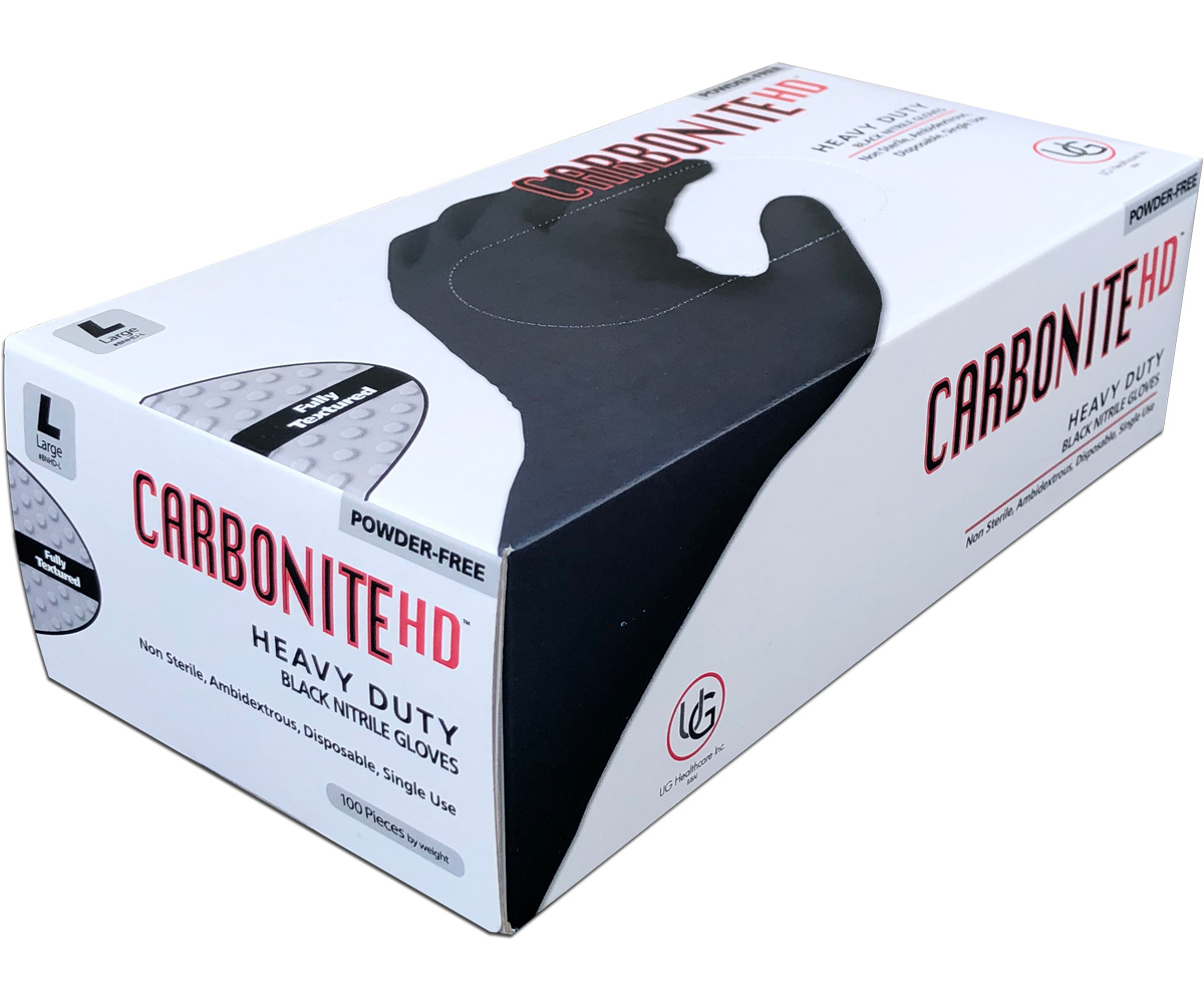 Picture for Carbonite HD Black Nitrile Gloves, Size L, Box of 100