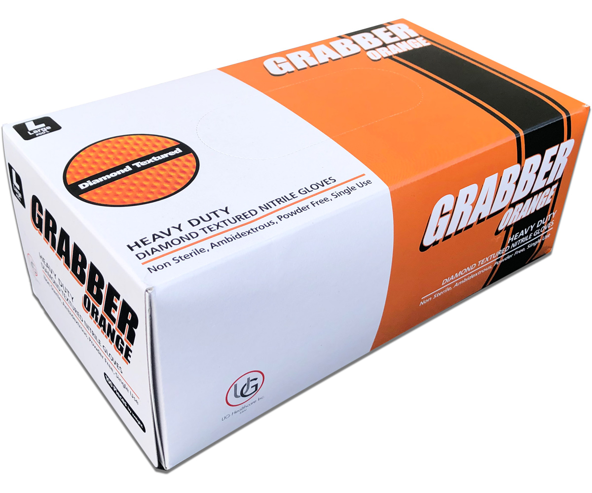 Picture for Grabber Orange Nitrile Gloves, Size XL, Box of 100