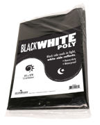 Black White Poly, 10' x 25', 5.5 mil