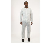 International Enviroguard White SMS Coverall with Elastic Wrist & Ankle, Size Large, case of 25
