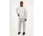 Image Thumbnail for International Enviroguard White SMS Coverall with Elastic Wrist & Ankle, Size Large, case of 25