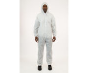 Image Thumbnail for International Enviroguard White SMS Coverall with Hood, Size Large, case of 25