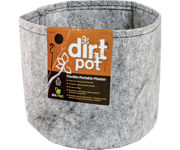 Dirt Pot Flexible Portable Planter, Grey, 10 gal, no handles
