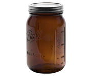 Image Thumbnail for Ball Jar Amber Ball Collection Elite Wide Mouth, 32 oz, pack of 4