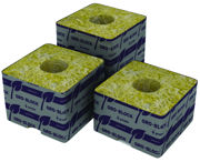 Picture of Grodan Delta 4 Block, 3" x 3" x 2.5" with hole, case of 384
