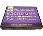 Image Thumbnail for Trapper's Choice 15" x 20" Black/Clear Vacuum Seal Bags (5Mil) Pack of 100