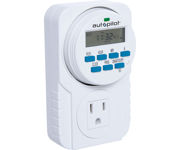 Image Thumbnail for Autopilot 7-Day Grounded Digital Programmable Timer, 1725W, 15A, 1 Second On/Off, 8 On/Off Cycles
