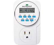Image Thumbnail for Autopilot 7-Day Grounded Digital Programmable Timer, 1725W, 15A, 1 Second On/Off, 8 On/Off Cycles
